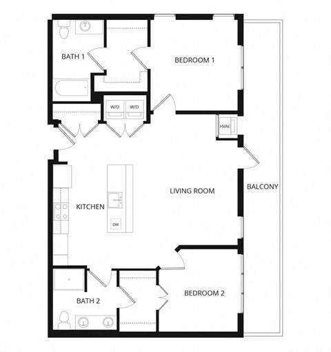 a floor plan of a house with an open floor plan